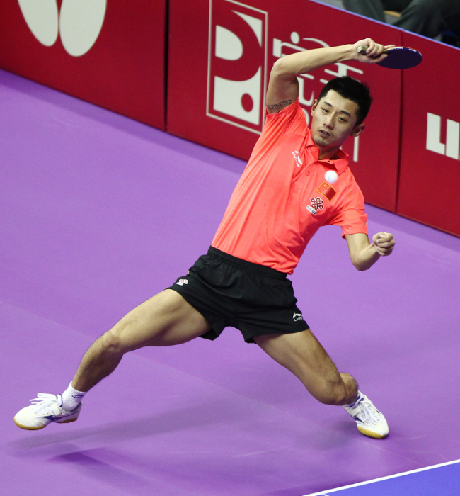 中国队完胜法国队，张继科带队取胜